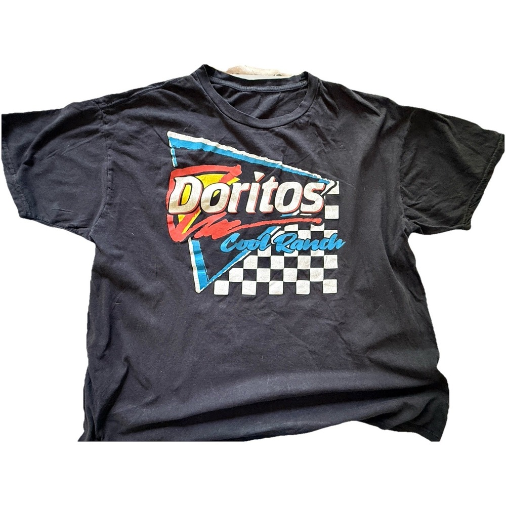 Doritos Cool Ranch T-Shirt Black Graphic Snack Promo Retro Xl Retro 90s Y2K